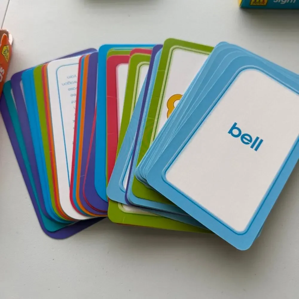 Lot of 4 School Zone Pic Words, Word Families, Sight Words & Phonics Flash Cards